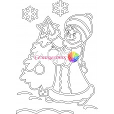 Снегурочка с ёлочкой